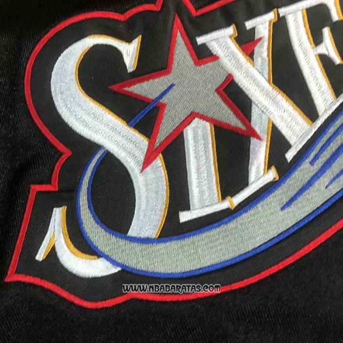 Camiseta Philadelphia 76ers Allen Iverson #3 Mitchell & Ness 1997-98 Negro